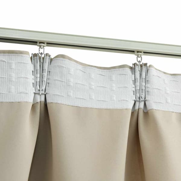 vidaXL Pimennysverhot koukuilla 2 kpl beige 140x175 cm