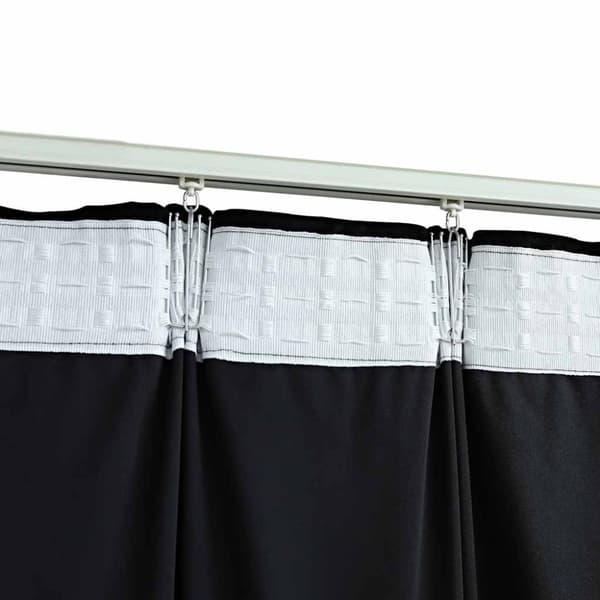vidaXL Pimennysverhot koukuilla 2 kpl sametti musta 140x245 cm