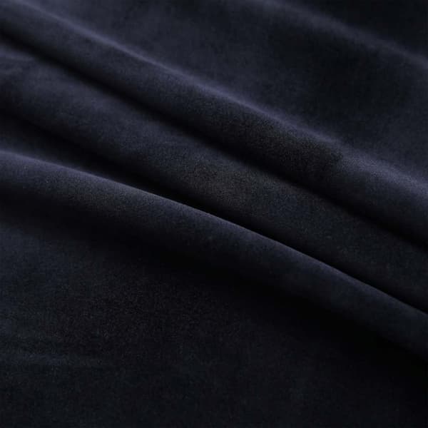 vidaXL Pimennysverhot renkailla 2 kpl sametti musta 140x175 cm