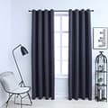Miniatyrbilde 2 av 6: vidaXL Lystette gardiner med metallringer 2 stk antrasitt 140x175 cm