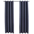 Miniatyrbilde 1 av 6: vidaXL Lystette gardiner med metallringer 2 stk antrasitt 140x175 cm