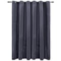 Miniatyrbilde 3 av 6: vidaXL Lystett gardin med metallringer fløyel antrasitt 290x245 cm