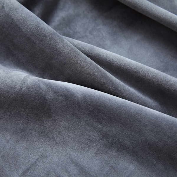 vidaXL Lystett gardin med metallringer fløyel antrasitt 290x245 cm