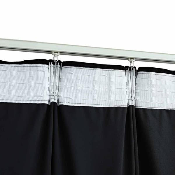vidaXL Lystette gardiner med kroker 2 stk fløyel svart 140x175 cm