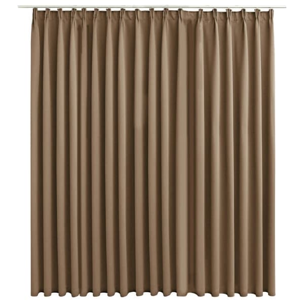vidaXL Lystett gardin med metallkroker gråbrun 290x245 cm