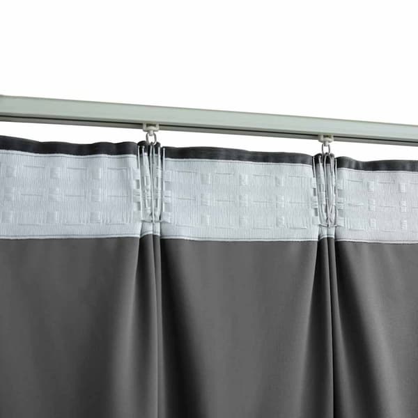 vidaXL Mörkläggningsgardiner 2 st m. krokar sammet antracit 140x175 cm