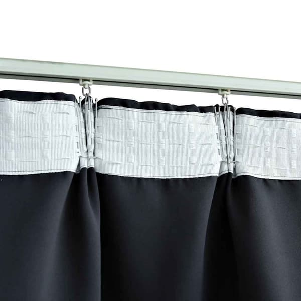 vidaXL Lystette gardiner med kroker 2 stk antrasitt 140x225 cm