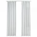 Miniatyrbilde 1 av 7: vidaXL Lystette gardiner med kroker 2 stk offwhite 140x245 cm