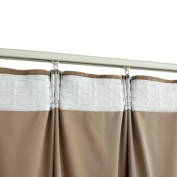 vidaXL Mörkläggningsgardiner 2 st med krokar sammet beige 140x245 cm