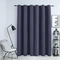 Miniatyrbilde 2 av 6: vidaXL Lystett gardin med metallringer antrasitt 290x245 cm
