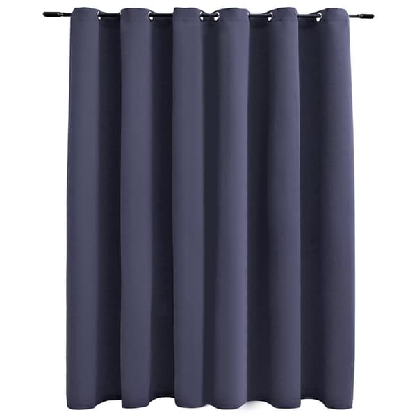 vidaXL Lystett gardin med metallringer antrasitt 290x245 cm