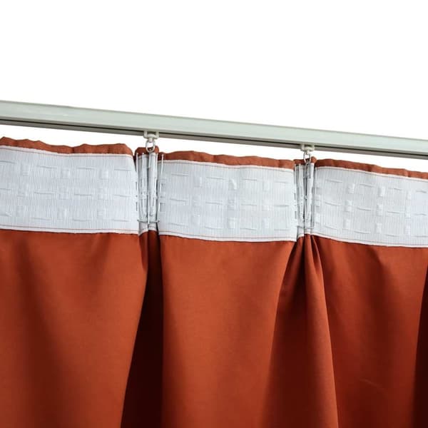 vidaXL Lystette gardiner med kroker 2 stk rust 140x225 cm