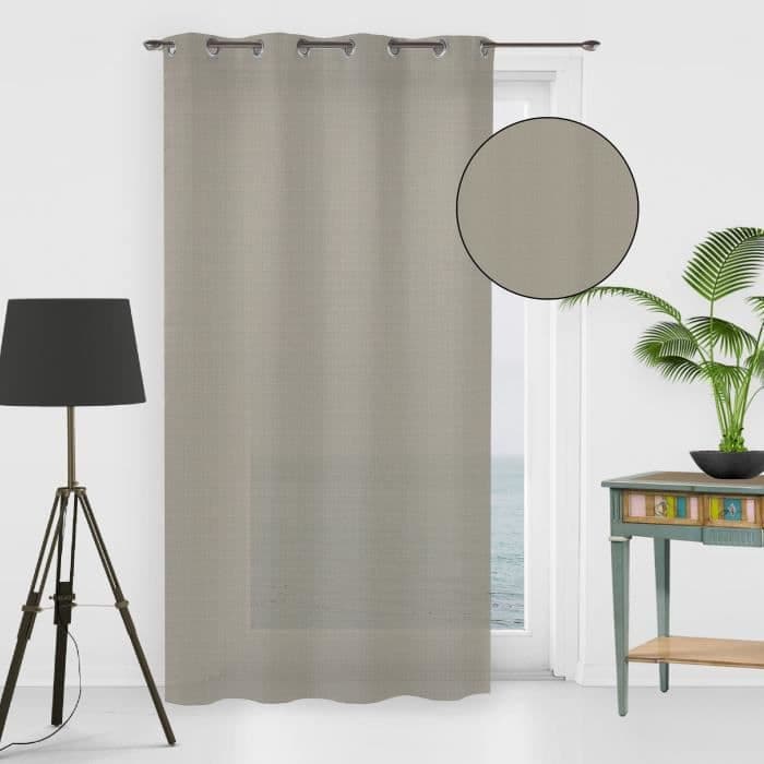 SOLEIL D'OCRE Noémie -rengasverho - 135 x 250 cm - Taupe