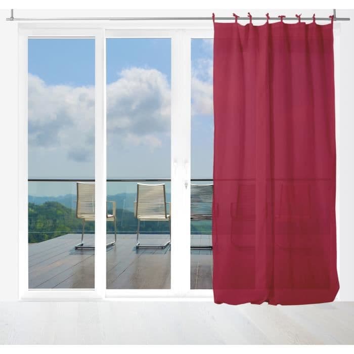 SOLEIL D'OCRE Panama pelkkä verhokangas - 140x240 cm - punainen
