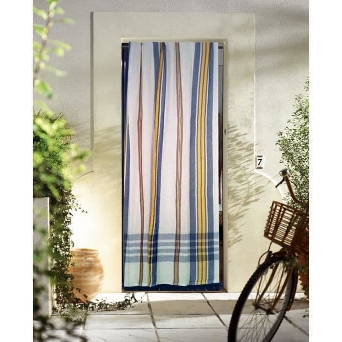 Marseillais-ovenverho 140x225 cm sininen