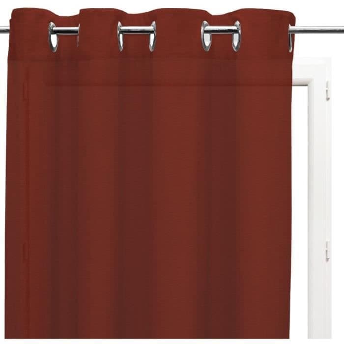 SOLEIL d'OCRE Panaman silmukka silkka verhokangas - puuvilla - 135 x 250 cm - tiili oranssi