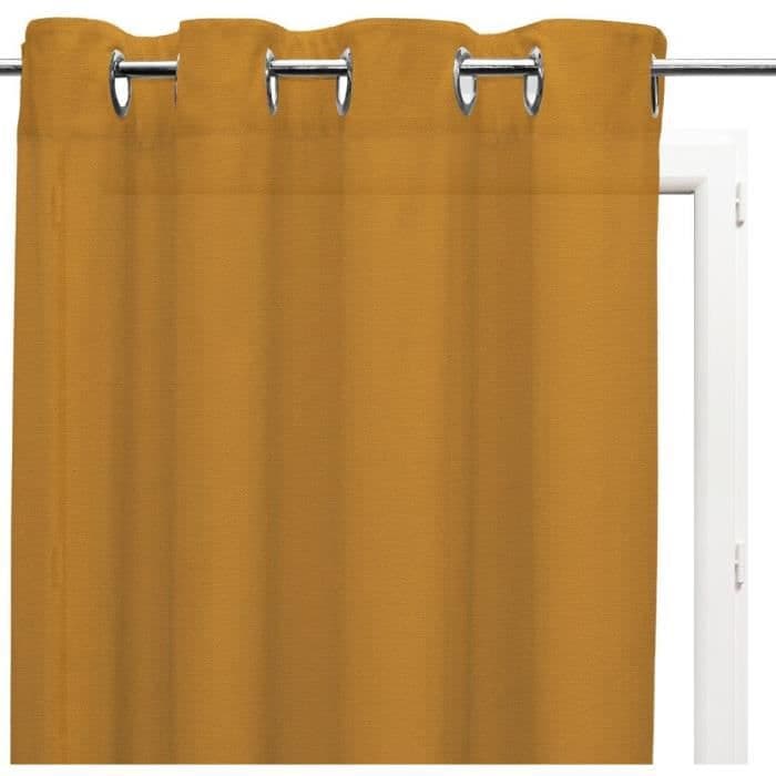 SOLEIL d'OCRE Panaman silmukka silkka verhokangas - puuvilla - 135 x 250 cm - keltainen