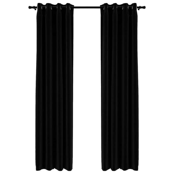 vidaXL Pellavamaiset pimennysverhot renkailla 2 kpl musta 140x225 cm