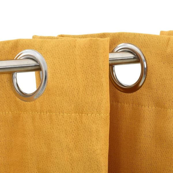 vidaXL Pellavamaiset pimennysverhot renkailla 2kpl keltainen 140x225cm