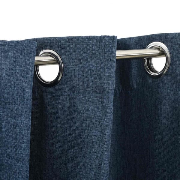 vidaXL Pellavamaiset pimennysverhot renkailla 2 kpl sininen 140x225 cm