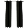 Pikkukuva 3 / 6: vidaXL Pellavamaiset pimennysverhot 2 kpl antrasiitti 140x225 cm