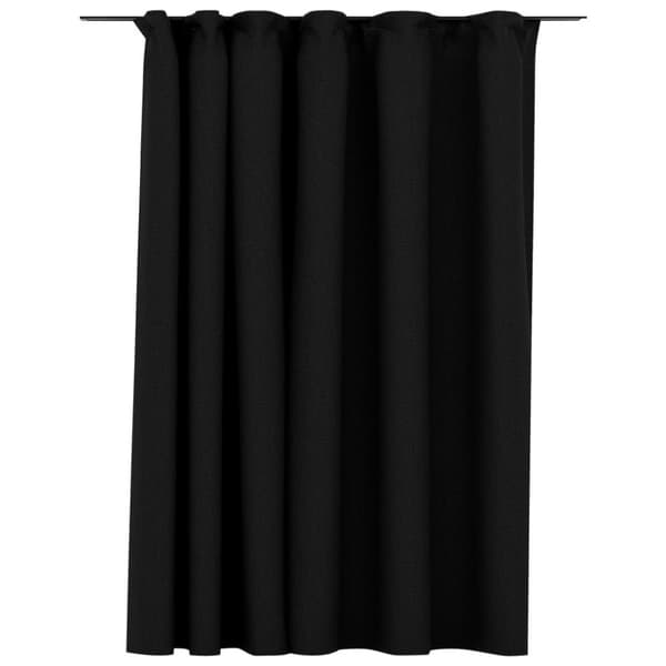 vidaXL Pellavamainen pimennysverho koukuilla antrasiitti 290x245 cm