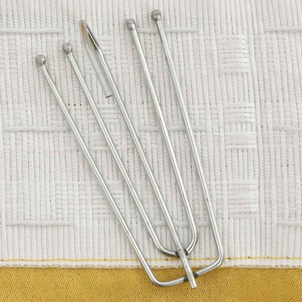 vidaXL Lystette gardiner med kroker og lin-design 2 stk gul 140x225 cm