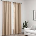 Pikkukuva 2 / 6: vidaXL Pellavamaiset pimennysverhot koukuilla 2 kpl beige 140x225 cm
