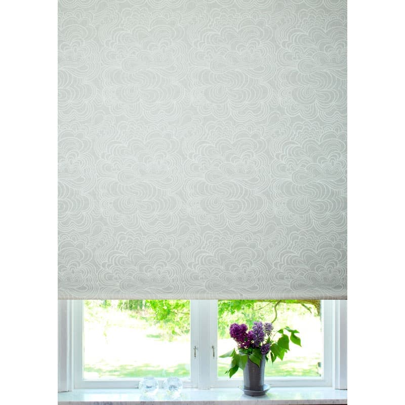 MAIRO - BLOMMA RULLGARDIN FÄRG VIT BREDD 110 CM