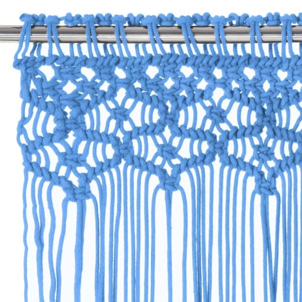vidaXL Macrame verho sininen 140x240 cm puuvilla