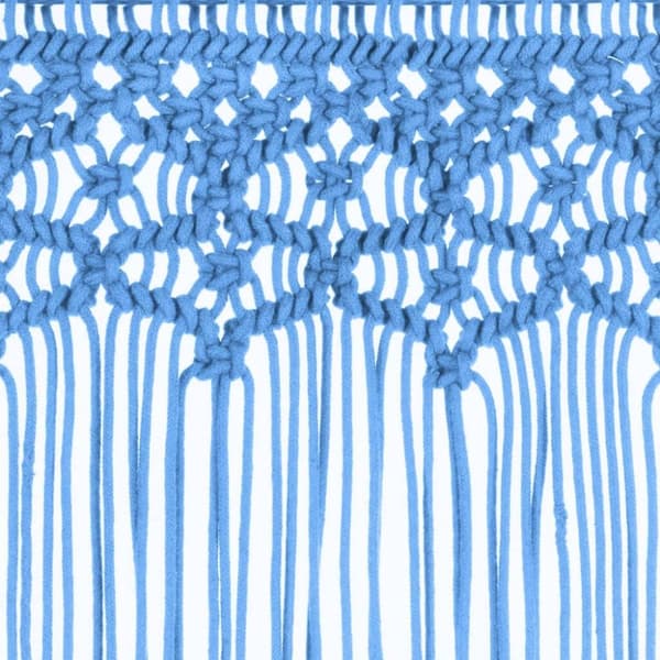 vidaXL Macrame verho sininen 140x240 cm puuvilla
