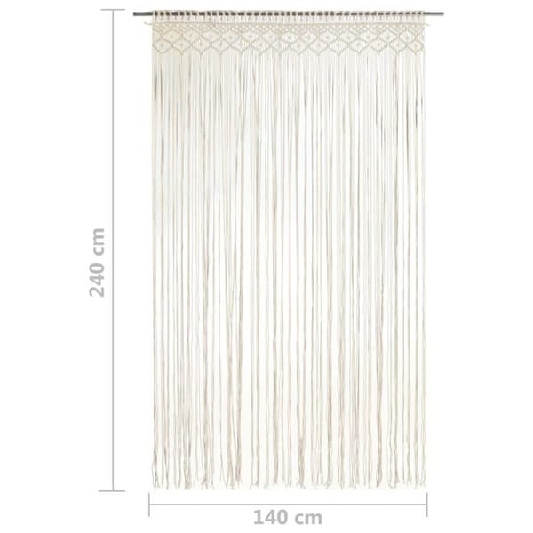 vidaXL Makramé gardin 140x240 cm bomull
