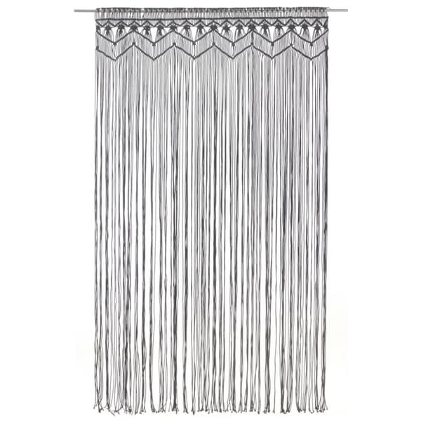 vidaXL Gardin makramé antracit 140x240 cm bomull