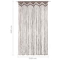 Pikkukuva 5 / 5: vidaXL Macrame verho harmaanruskea 140x240 cm puuvilla