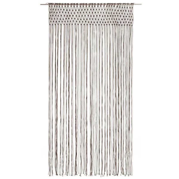 vidaXL Makramé gardin taupe 140x240 cm bomull