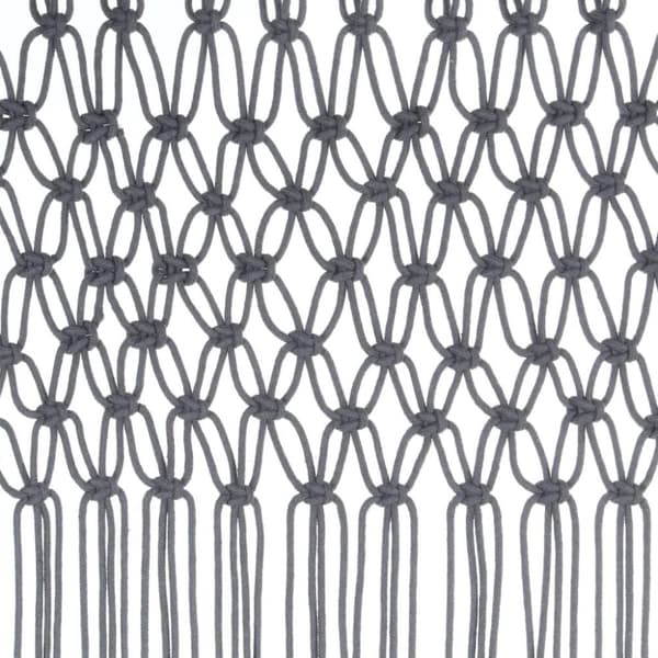 vidaXL Gardin makramé antracit 140x240 cm bomull