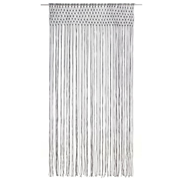 vidaXL Gardin makramé antracit 140x240 cm bomull