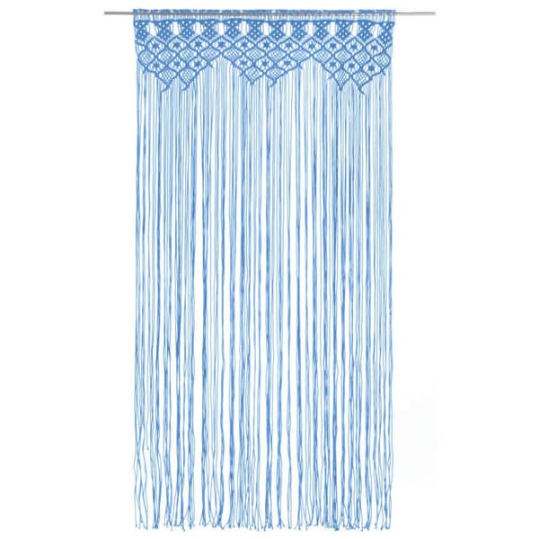 vidaXL Macrame verho sininen 140x240 cm puuvilla