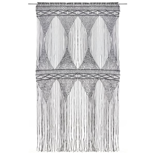 vidaXL macramégardin 140x240 cm bomuld antracitgrå