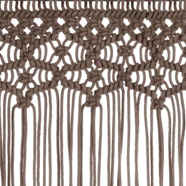 vidaXL Makramé gardin gråbrun 140x240 cm bomull
