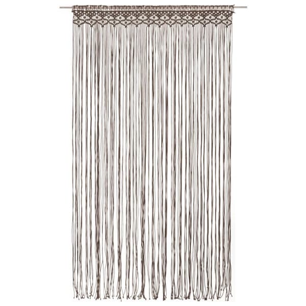 vidaXL Makramé gardin gråbrun 140x240 cm bomull