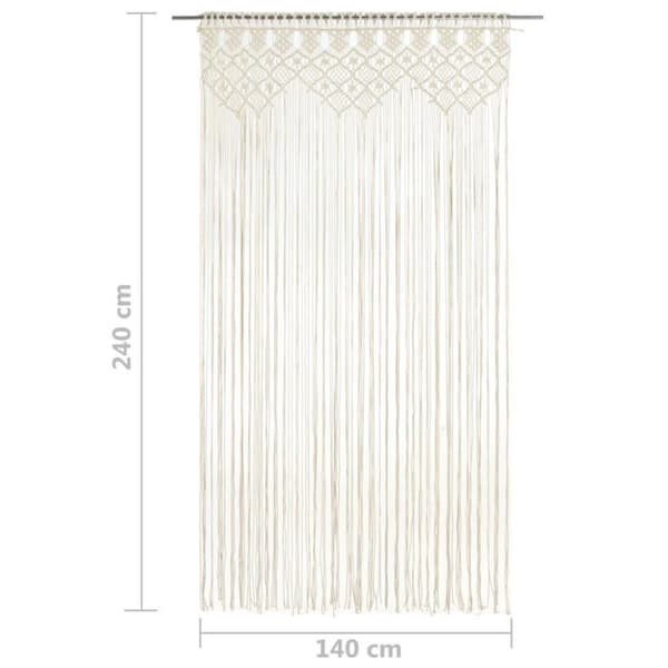 vidaXL macramégardin 140x240 cm bomuld
