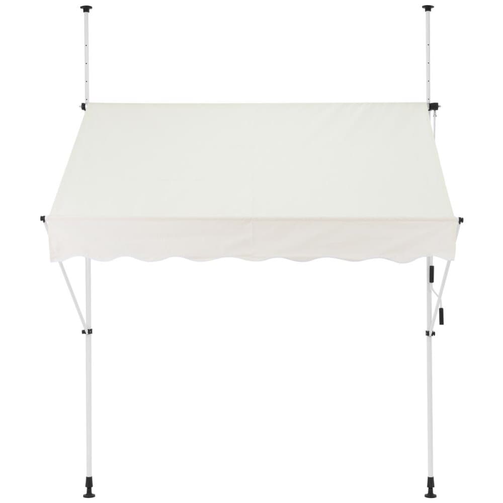 ML-Design klämma markis 250 x 120 cm, beige, justerbara i höjd utan borrning, UV-resistent, Indragbar Manual, gjord av metall