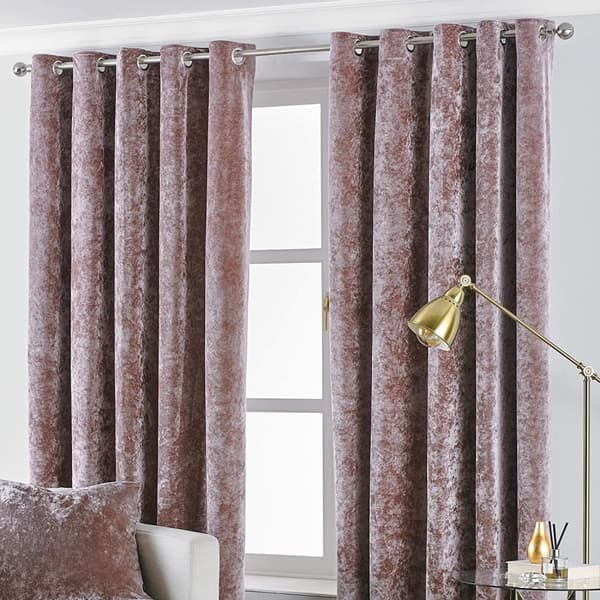 Paoletti Verona Crushed Velvet Eyelet Curtains