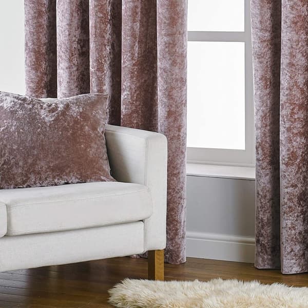 Paoletti Verona Crushed Velvet Eyelet Curtains