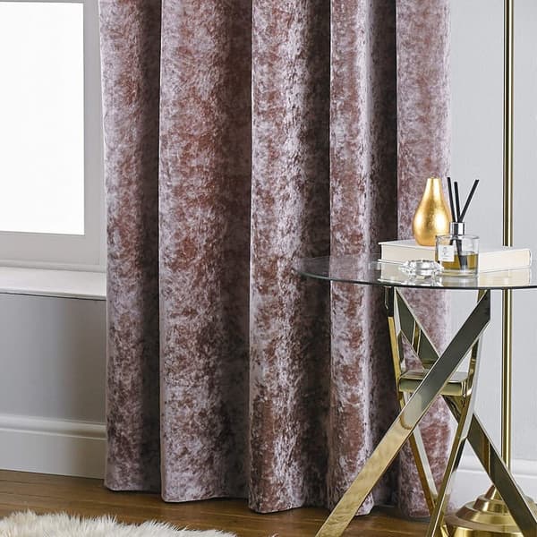 Paoletti Verona Crushed Velvet Eyelet Curtains