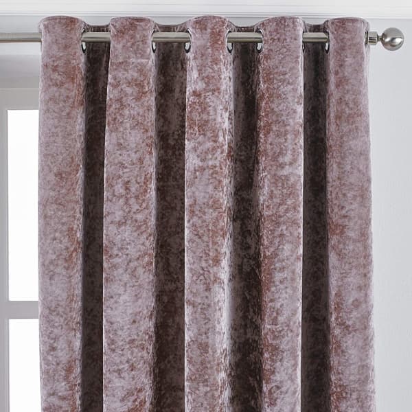 Paoletti Verona Crushed Velvet Eyelet Curtains