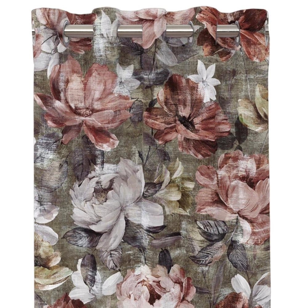 Gardiner Öljettlängder Paris Oliv/Terra 2-pack