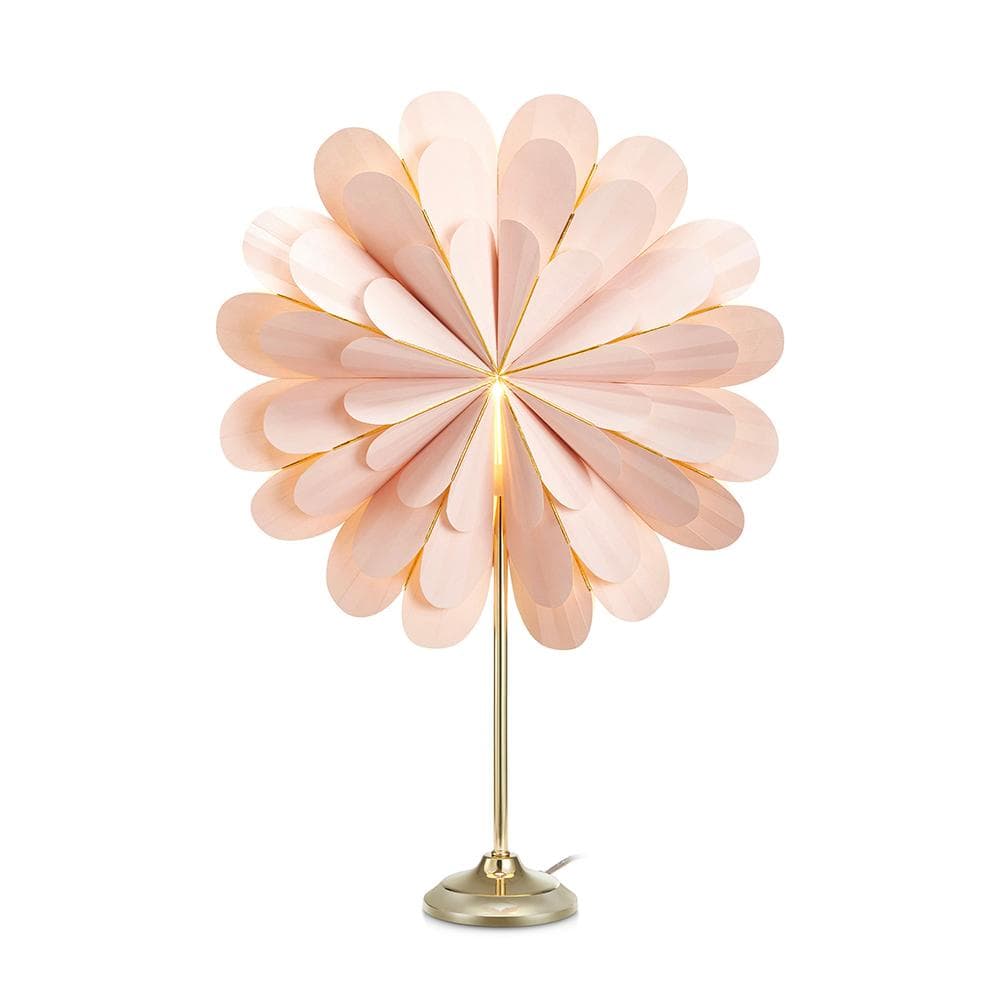Julstjärna på fot Marigold Rosa/Mässing