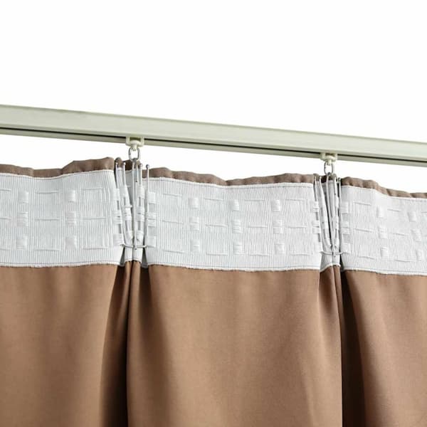 vidaXL Mörkläggningsgardiner med krokar 2 st taupe 140x175 cm